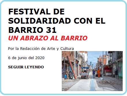 FESTIVAL SOLIDARIO POR LA 31